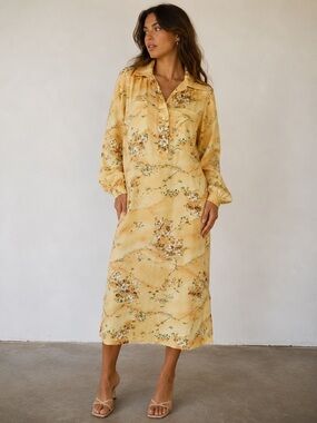Vintage Kimo's Polynesian Shop Floral Hawaiian Maxi Dress Size 12